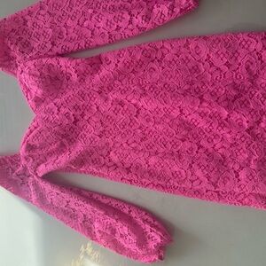 Vibrant Pink Lace Dress